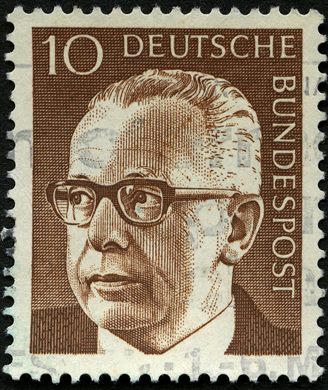 Alemanha Ocidental - 1970 - Gustav Heinemann - 10Pf