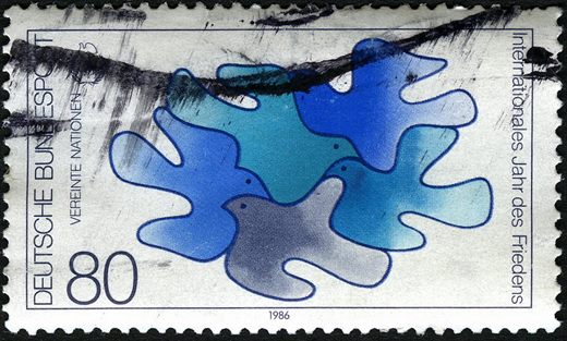 Alemanha Ocidental - 1986 - Ano Internacional da Paz - 80Pf