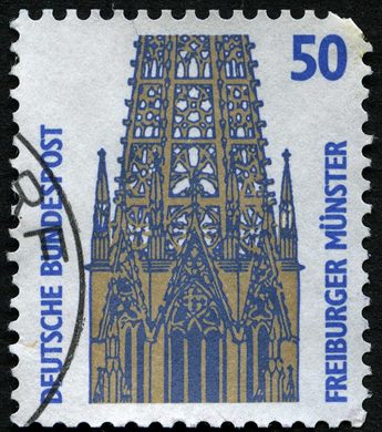 Alemanha Ocidental - 1987 - Sehenswurdigkeiten - Freiburger Munster - 50Pf