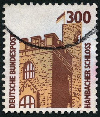 Alemanha Ocidental - 1988 - Sehenswurdigkeiten - Hambacher Schloss - 300Pf