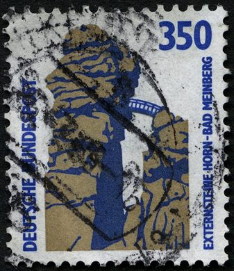 Alemanha Ocidental - 1989 - Sehenswurdigkeiten - Externsteine Bad Meinberg - 350Pf