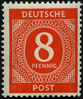 Alemanha (Ocupacao aliada) - 1946 - Serie Numerica - 8Pf