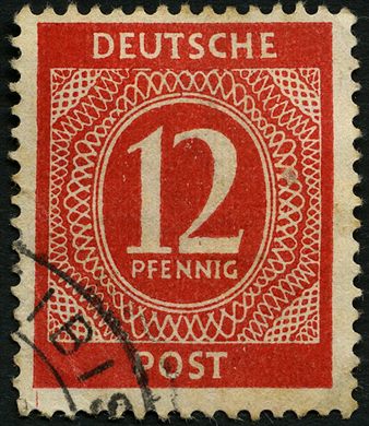 Alemanha (Ocupacao aliada) - 1946 - Serie Numerica - 12Pf