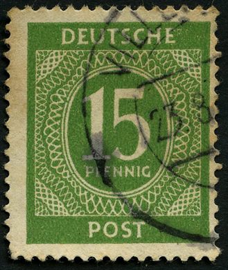 Alemanha (Ocupacao aliada) - 1946 - Serie Numerica - 15Pf
