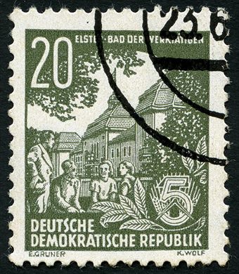 Alemanha Oriental - 1953 - Funfjahresplan - Bad Elster - 20Pf