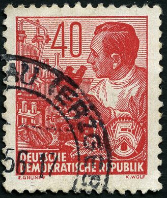 Alemanha Oriental - 1953 - Funfjahresplan - Chemiker - 40Pf