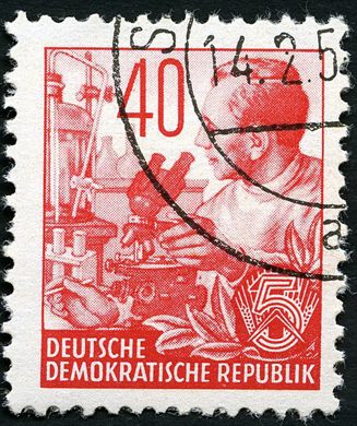 Alemanha Oriental - 1953 - Funfjahresplan - Chemiker - 40Pf