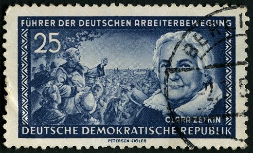 Alemanha Oriental - 1955 - Lideres do Movimento Operario Alemao - Clara Zetkin - 25Pf