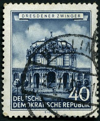 Alemanha Oriental - 1955 - Historische Bauten - Dresdener Zwinger - 40Pf