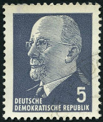 Alemanha Oriental - 1961 - Staatsratsvorsitzender Walter Ulbricht - 5Pf