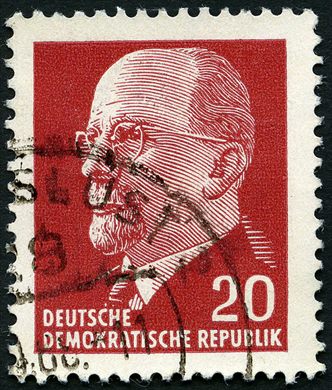 Alemanha Oriental - 1961 - Staatsratsvorsitzender Walter Ulbricht - 20Pf