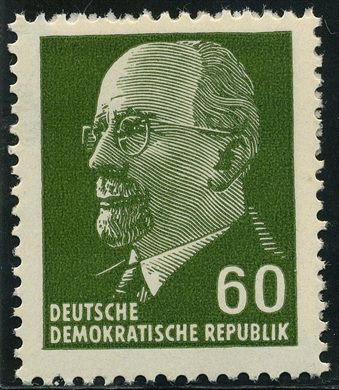 Alemanha Oriental - 1964 - Staatsratsvorsitzender Walter Ulbricht - 60Pf