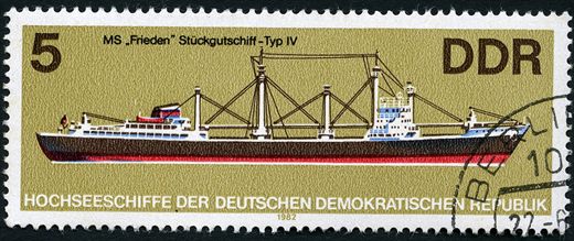 Alemanha Oriental - 1982 - Hochseeschiffe - MS Frieden - 5Pf