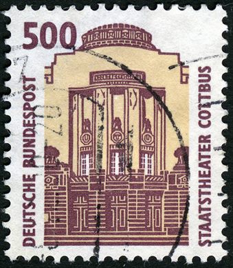 Alemanha - 1993 - Sehenswurdigkeiten - Staatstheater Cottbus - 500Pf