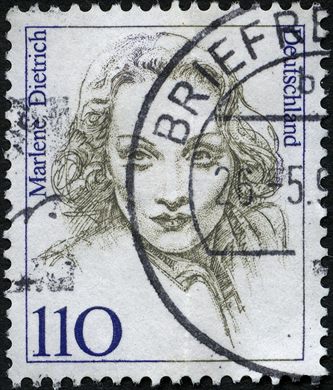 Alemanha - 1997 - Mulheres da Historia Alema Marlene Dietrich - 110Pf