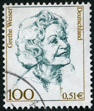 Alemanha - 2000 - Mulheres da Historia Alema Grethe Weiser - 100Pf