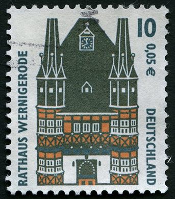 Alemanha - 2000 - Pontos Turisticos Rathaus Wernigerode - 10Pf