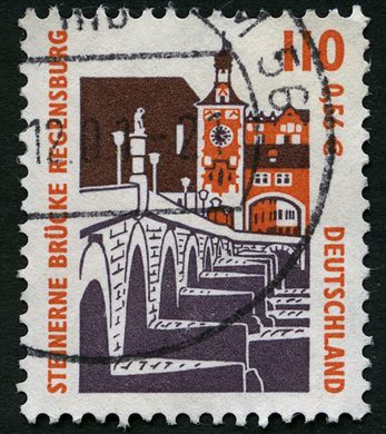 Alemanha - 2000 - Pontos Turisticos Steinerne Brucke Regensburg - 110Pf