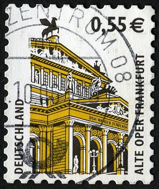 Alemanha - 2002 - Pontos Turisticos Alte Oper Frankfurt - 0.55Euro