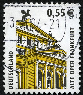 Alemanha - 2002 - Pontos Turisticos Alte Oper Frankfurt - 0.55Euro