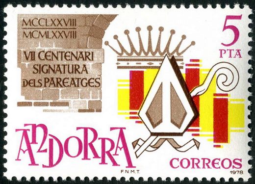 Andorra (Espanhola) - 1978 - VII Centenari Pareatges - 5Ptas