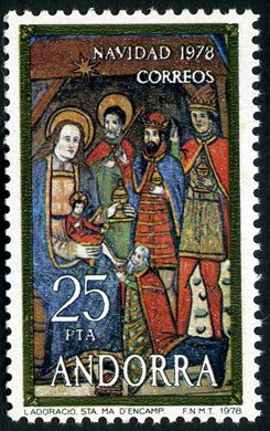 Andorra (Espanhola) - 1978 - Natal - Adoracao Santa Maria de Encamp - 25Ptas