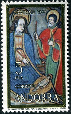 Andorra (Espanhola) - 1978 - Natal - Naixement Santa Maria de Encamp - 5Ptas