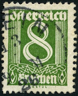 Austria - 1925 - Numerais - 8G