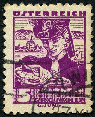 Austria - 1934 - Trajes Regionais - Carintia Glantal - 5G