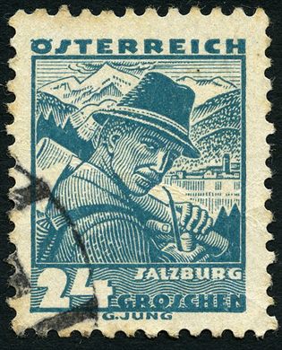 Austria - 1934 - Trajes Regionais - Salzburg Pinzgau - 24G