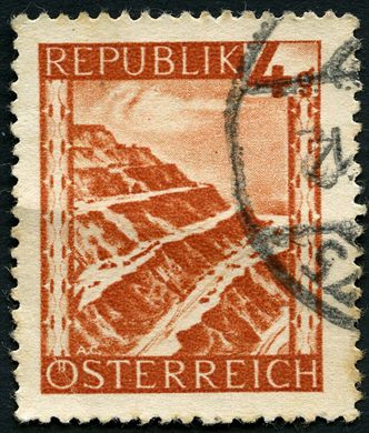 Austria - 1946 - Paisagens - Erzberg - 4G