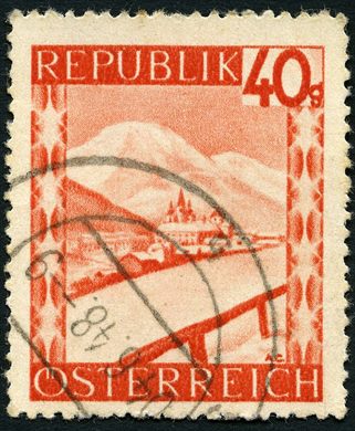 Austria - 1947 - Paisagens - Mariazell - 40G