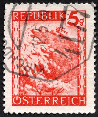 Austria - 1947 - Paisagens - Leopoldsberg - 5G