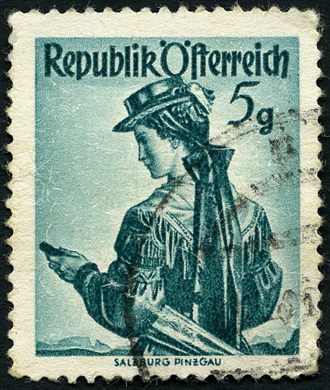 Austria - 1948 - Trajes Regionais - Salzburg Pinzgau - 5G