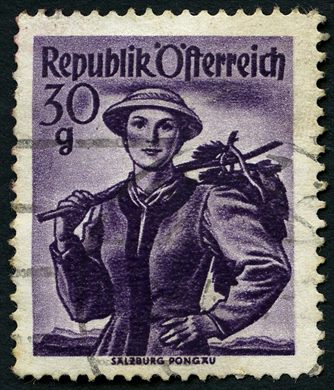 Austria - 1948 - Trajes Regionais - Salzburg Pongau - 30G