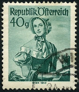 Austria - 1948 - Trajes Regionais - Viena 1840 - 40G