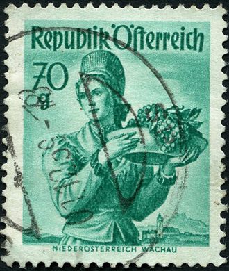 Austria - 1948 - Trajes Regionais - Baixa Austria Wachau - 70G