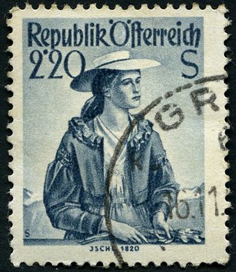 Austria - 1948 - Trajes Regionais - Ischl 1820 - 2Sch20
