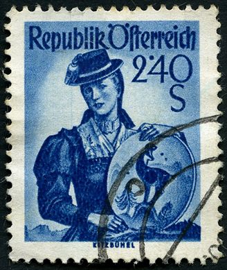 Austria - 1948 - Trajes Regionais - Kitzbuhel - 2Sch40