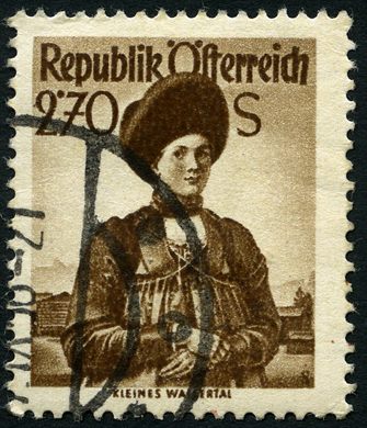 Austria - 1948 - Trajes Regionais - Kleines Walsertal - 2Sch70