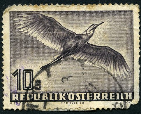 Austria - 1953 - Aves Garca Aereo - 10S