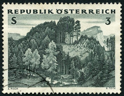 Austria - 1962 - Paisagens Floresta - 3S
