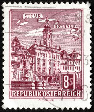 Austria - 1962 - Edificios - Steyr Rathaus - 8Sch