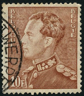 Belgica - 1936 - Leopoldo III Poortman - 10F