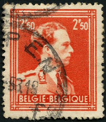 Belgica - 1936 - Leopoldo III Col Ouvert - 2F50