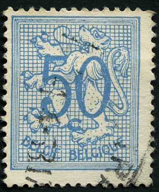 Belgica - 1951 - Leao Heraldico - 50C