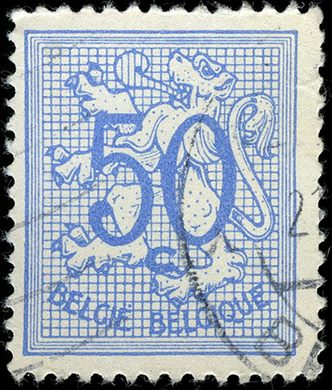 Belgica - 1951 - Leao Heraldico - 50C
