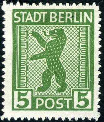 Berlim Brandeburgo - 1945 - Stadt Berlin - 5Pf