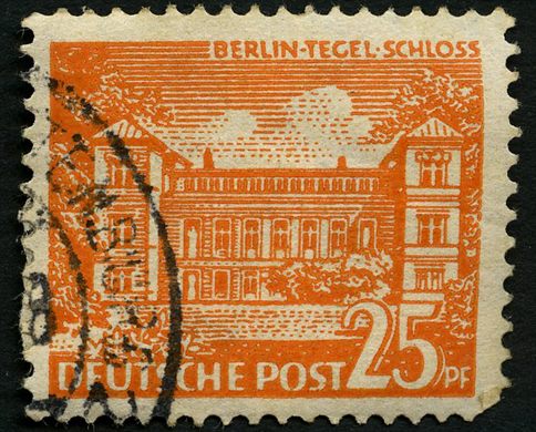 Berlim Ocidental - 1949 - Edificios de Berlim I - Tegel Schloss - 25Pf