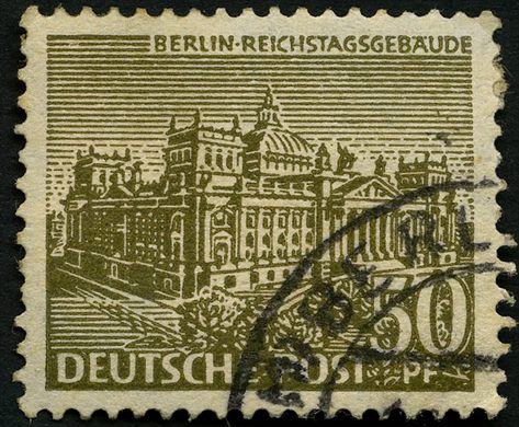 Berlim Ocidental - 1949 - Edificios de Berlim I - Reichstagsgebaeude - 50Pf